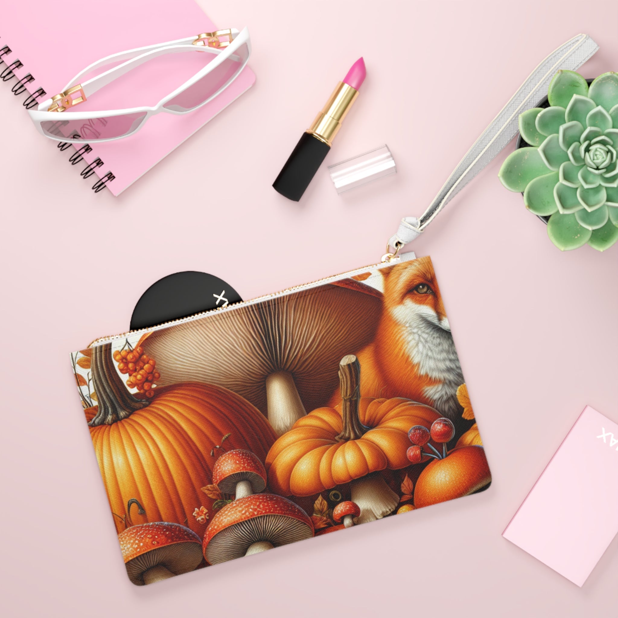 PU Faux Leather Clutch Bag Amelia Harvest Autumn Design