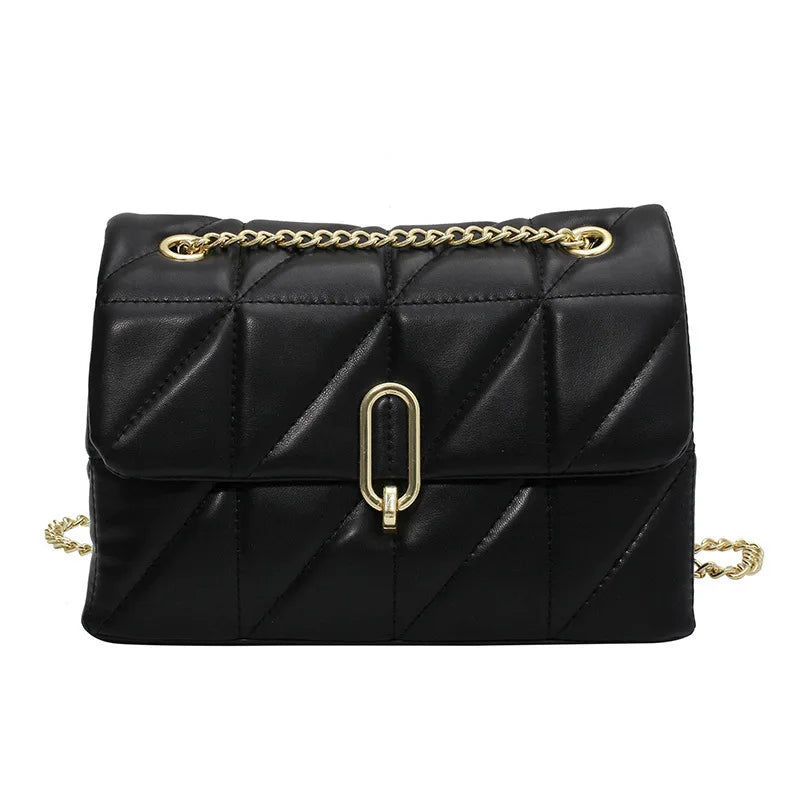 PU Flap Crossbody Shoulder Handbags Chain Bag