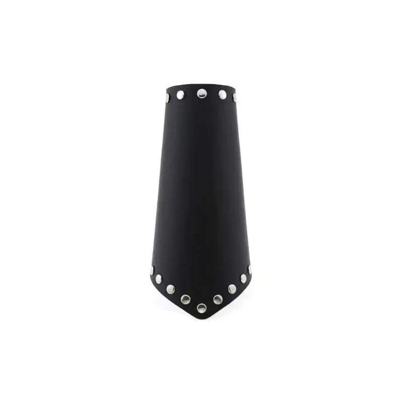PU Leather Gothic Wrap Bangle Bracelet Stud Black