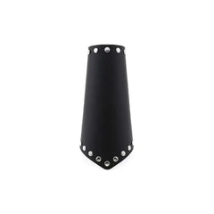 PU Leather Gothic Wrap Bangle Bracelet Stud Black