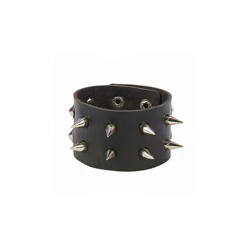 PU Leather Punk Gothic Spike Stud Heart Skull Bracelet