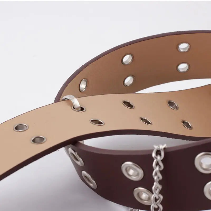 PU Leather Punk Metal Belt