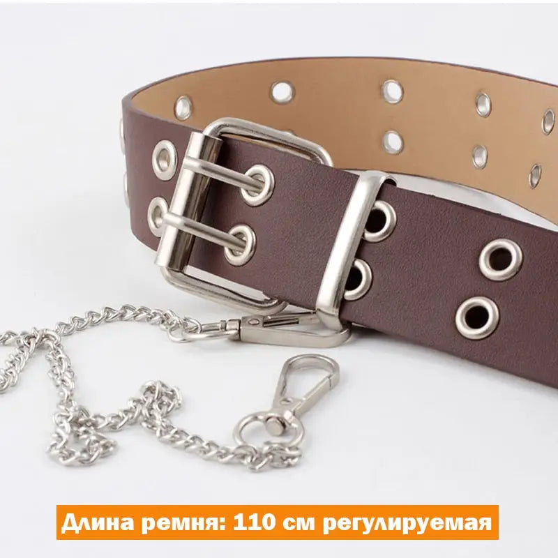 PU Leather Punk Metal Belt