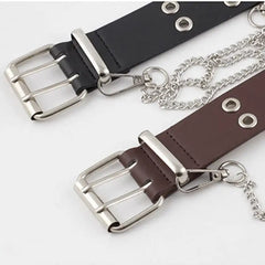 PU Leather Punk Metal Belt