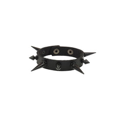PU Punk Gothic Rivet Wrap Bracelet Black Spike