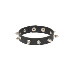 PU Punk Gothic Rivet Wrap Bracelet Spike Black