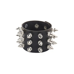 PU Punk Gothic Rivet Wrap Bracelet