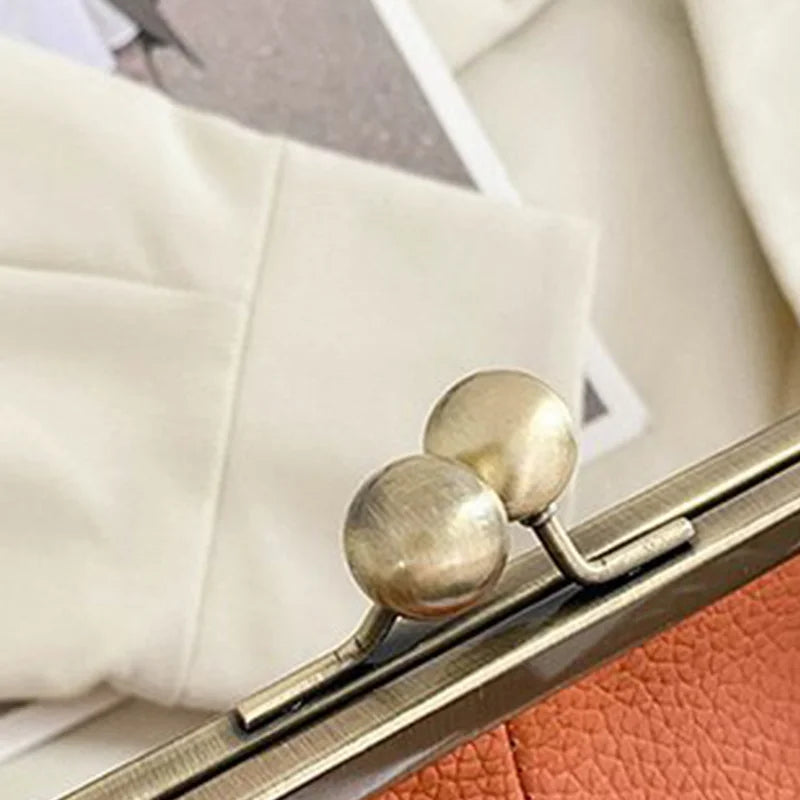 PU Shoulder Bag Clip Clutch Retro Crossbody