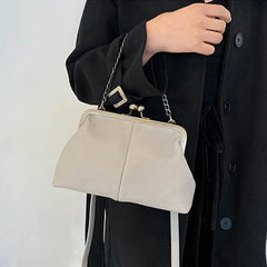 PU Shoulder Bag Clip Clutch Retro Crossbody