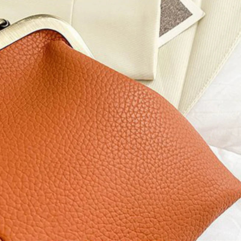 PU Shoulder Bag Clip Clutch Retro Crossbody