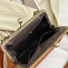 PU Shoulder Bag Clip Clutch Retro Crossbody
