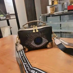 PU Zipper Handle Handbag Crossbody Bag Bronze