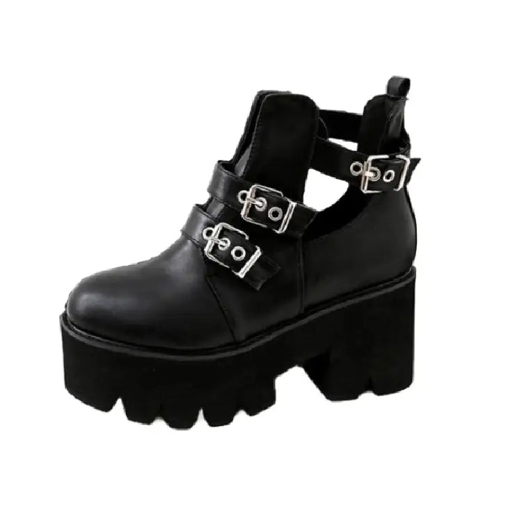 Punk Metal PU Vegan Shoes