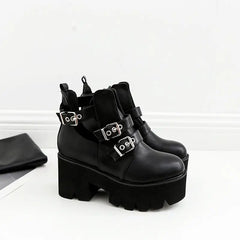 Punk Metal PU Vegan Shoes