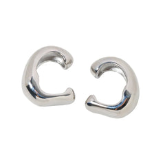 Punk Plated Stainless Steel Ear Clip Cuff Earring Silver