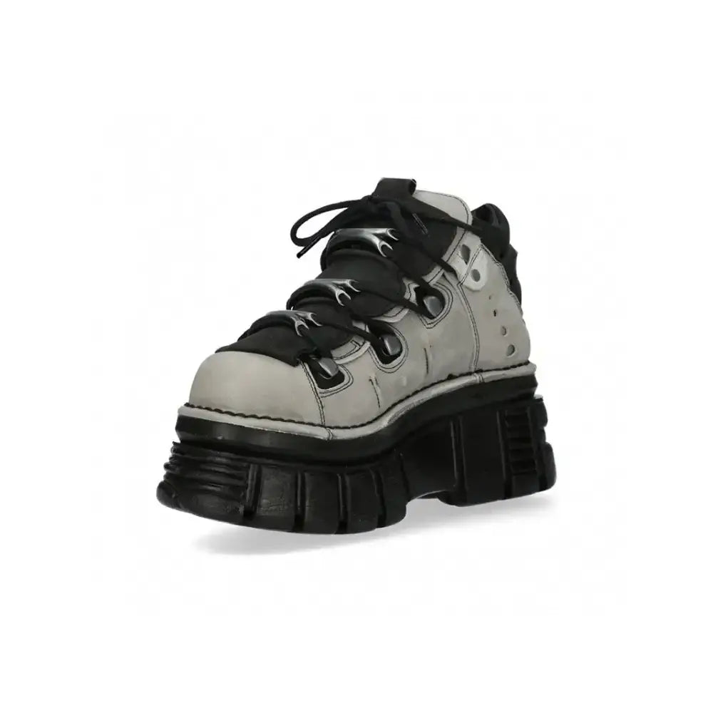Punk Platform High Ankle Sneakers Euro Size Gray / 35