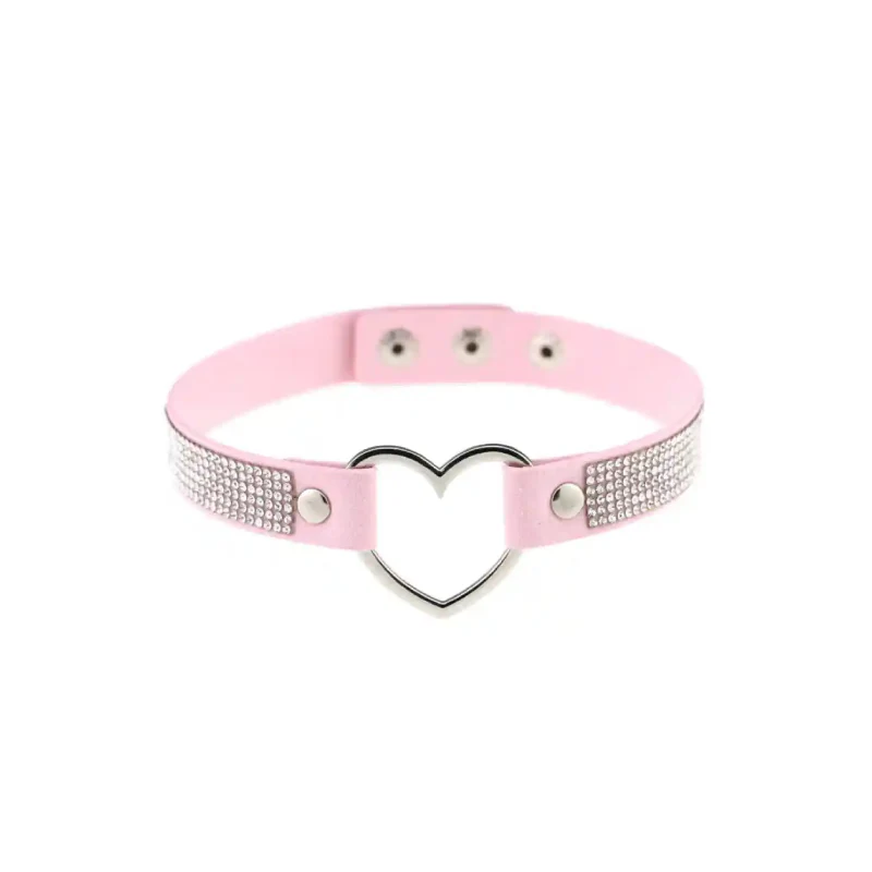 Punk PU Cuff Bangles Studded Wristband Bracelets Heart