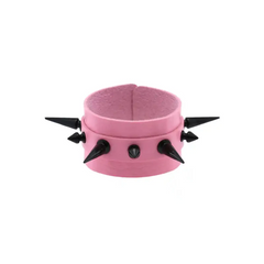 Punk PU Cuff Bangles Studded Wristband Bracelets Pink