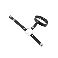 Punk PU Leather Heart Cuff Wristband Bracelet