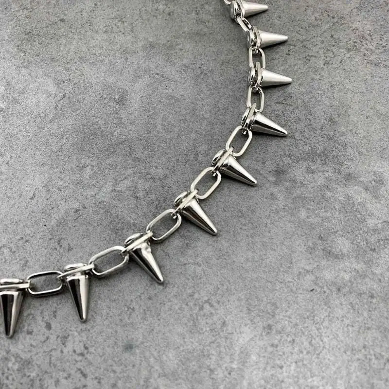 Punk Spike Metallic Waist Chain