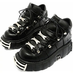Punk Style Sneakers Lace Up Platform Shoes Euro Size