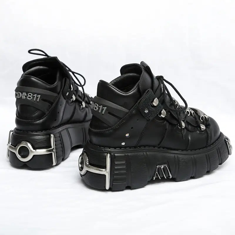 Punk Style Sneakers Lace Up Platform Shoes Euro Size
