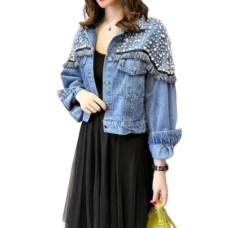 Punk Tassel Denim Jacket