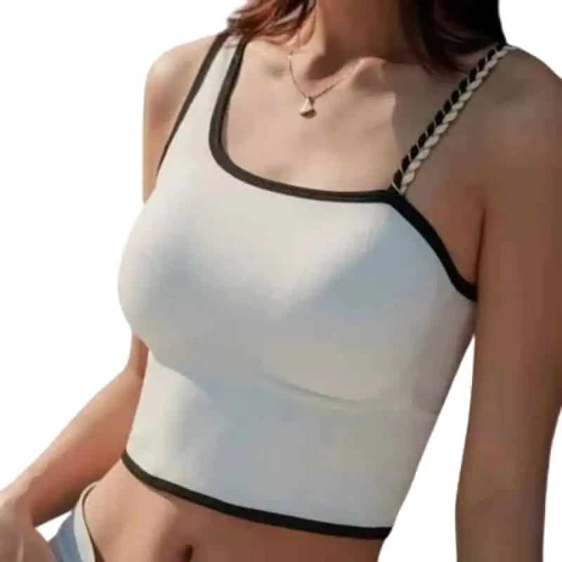 Push-Up Crop Top With Removable Chest Pad - top Blouse
