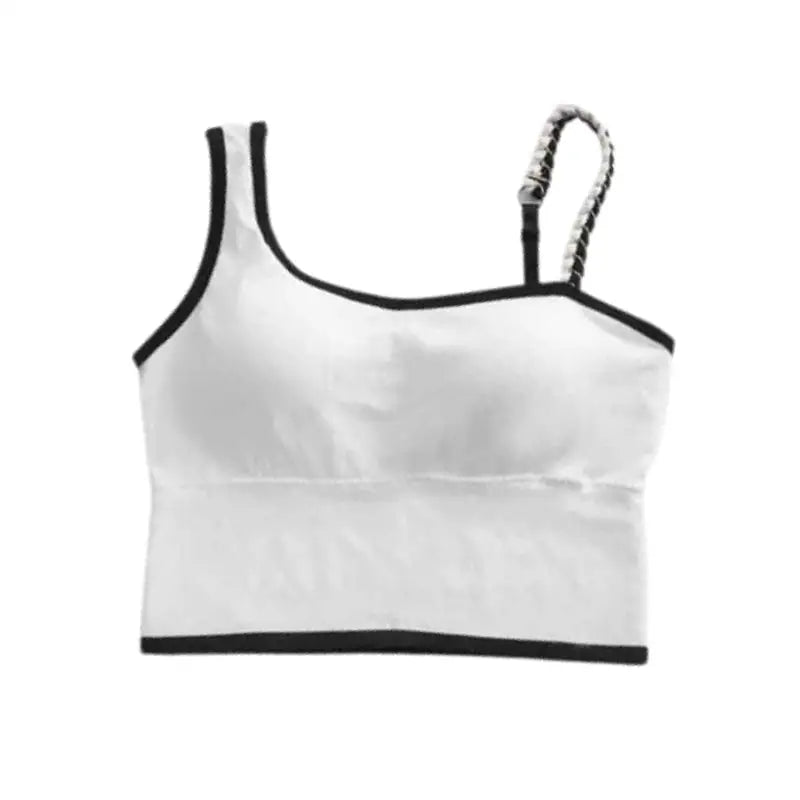 Push-Up Crop Top with Removable Chest Pad White / Big Size