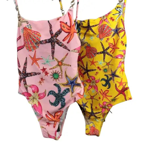 Push Up Starfish Print Monokini for Women