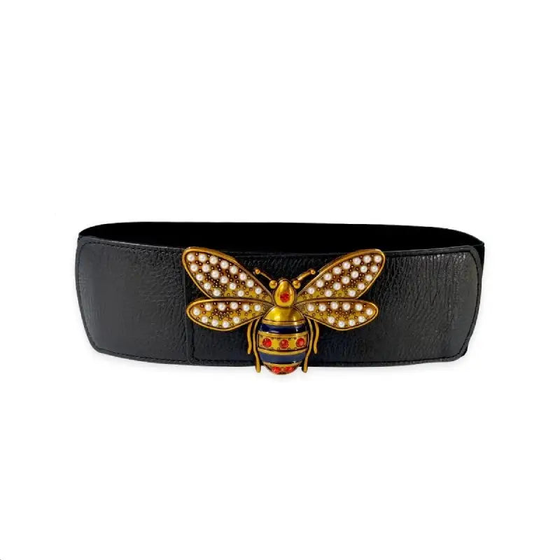 Queen Bee Wide Cummerbunds Corset PU Leather Belt Elastic