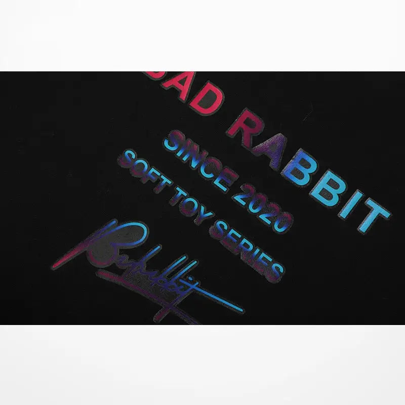 Rabbit Cartoon Loose T Shirt for Men and Women