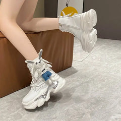 Rabbit Fur Laces Boots with Zipper Euro Size Specifications