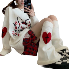 Rabbit Knitted Long Sleeve Pullover Sweater