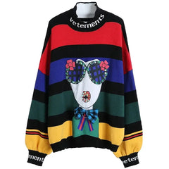 Rainbow Cartoon Knitted Sweater