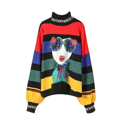 Rainbow Cartoon Knitted Sweater