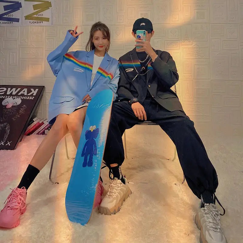 Rainbow Chain Long Sleeve Blazer