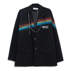 Rainbow Chain Long Sleeve Blazer Black / S