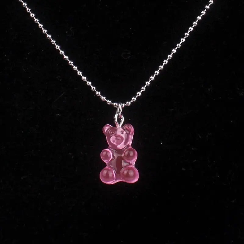 Rainbow Cute Jelly Bear Gummy Necklace