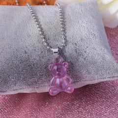 Rainbow Cute Jelly Bear Gummy Necklace