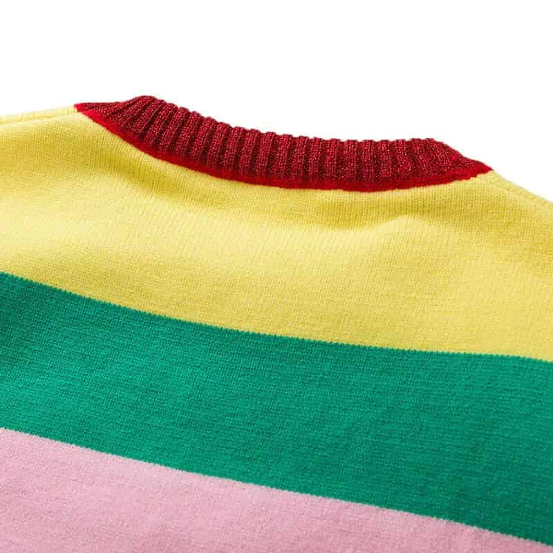 Rainbow Loved Tiger Knitted Sweater - One Size