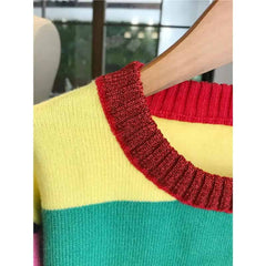 Rainbow Loved Tiger Knitted Sweater