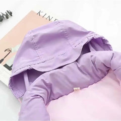 Rainbow Padded Coat Jacket for Everyday Wear Pastel Colors