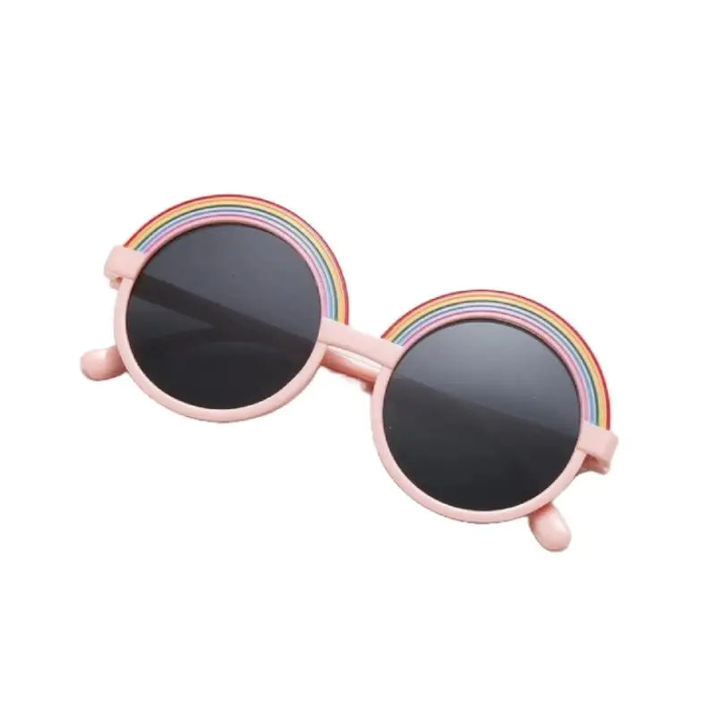 Rainbow Shape Round Sunglasses UV400 Acrylic Lenses