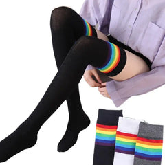 Rainbow Striped Long Socks