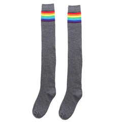 Rainbow Striped Long Socks