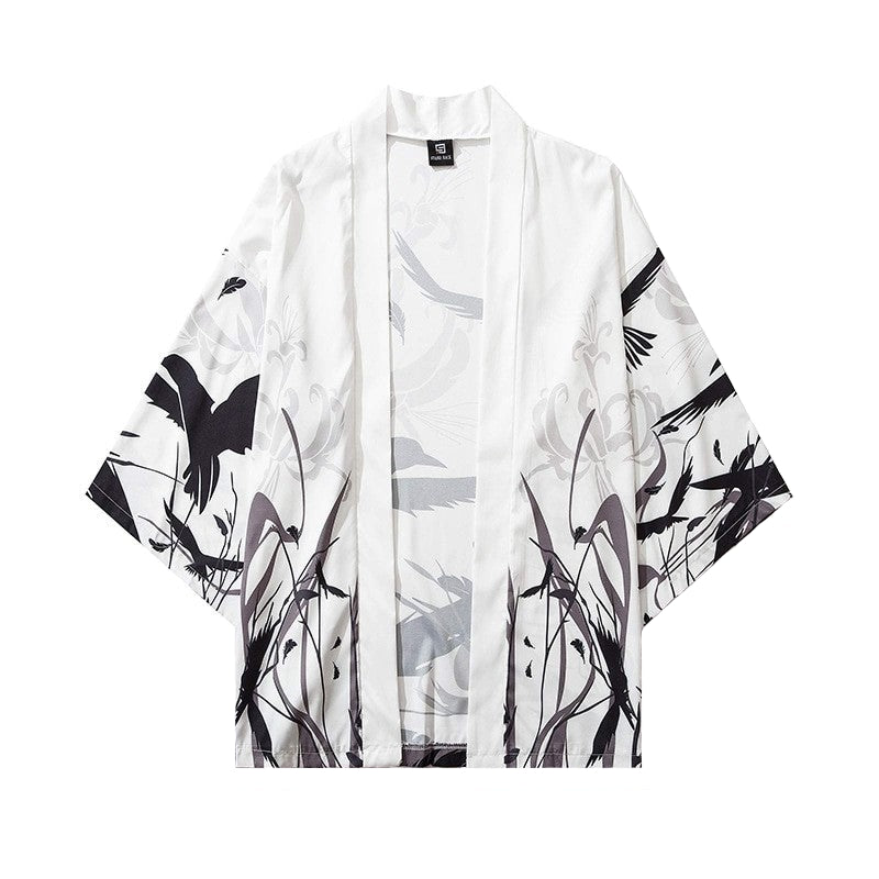 Ravens Harajuku 3/4 Sleeve Kimono - KIMONO