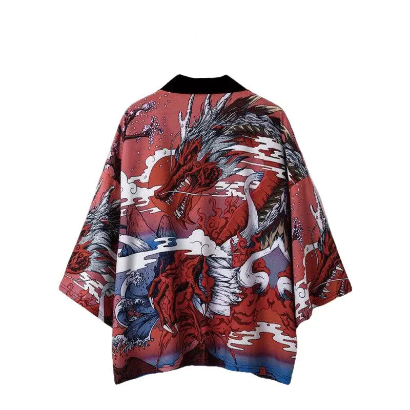 Red Dragon Japan Lord 3/4 Sleeve Kimono - M - KIMONO