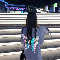 Reflective Giant Butterfly Oversize T-Shirt