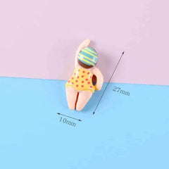 Resin Cartoon Swimming Figures Refrigerator Magnets